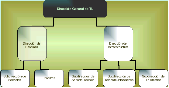 Estructura orgánica de la Dirección General de S.I.